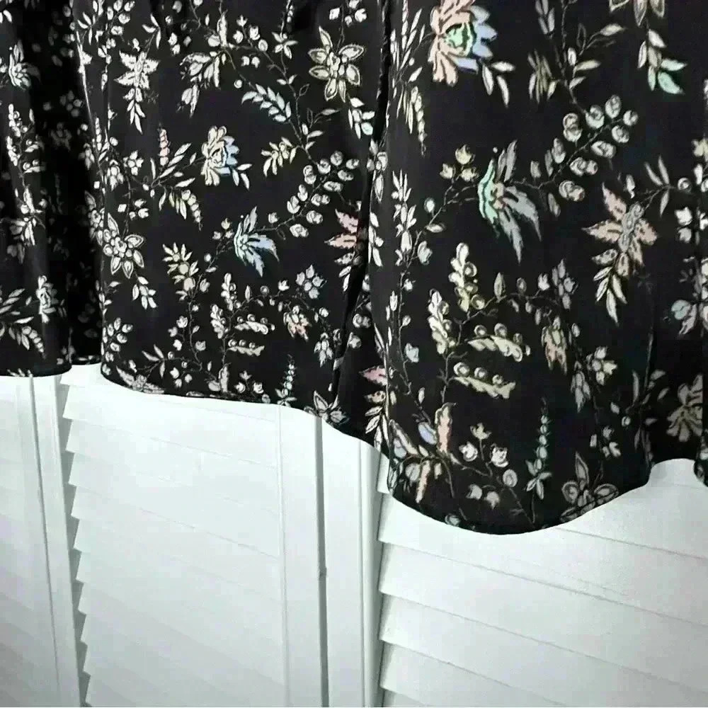 Veronica Beard Stella Silk Tie Waist Dress | Black Floral | SZ 6 - Picture 10 of 12